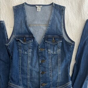 Guess Women's Blue Denim Fitted Overalls